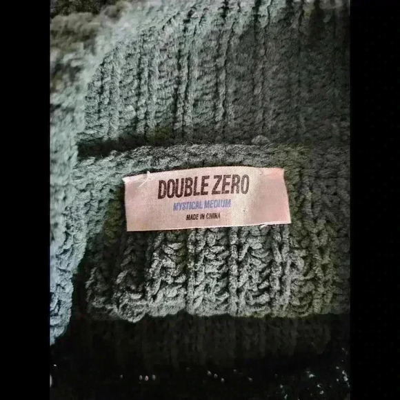 Cozy Green Knit Sweater with Mock Neck - Picture 4 of 4